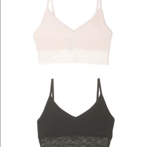 Calvin Klein, Bare Lace Bralette, Set of 2, M